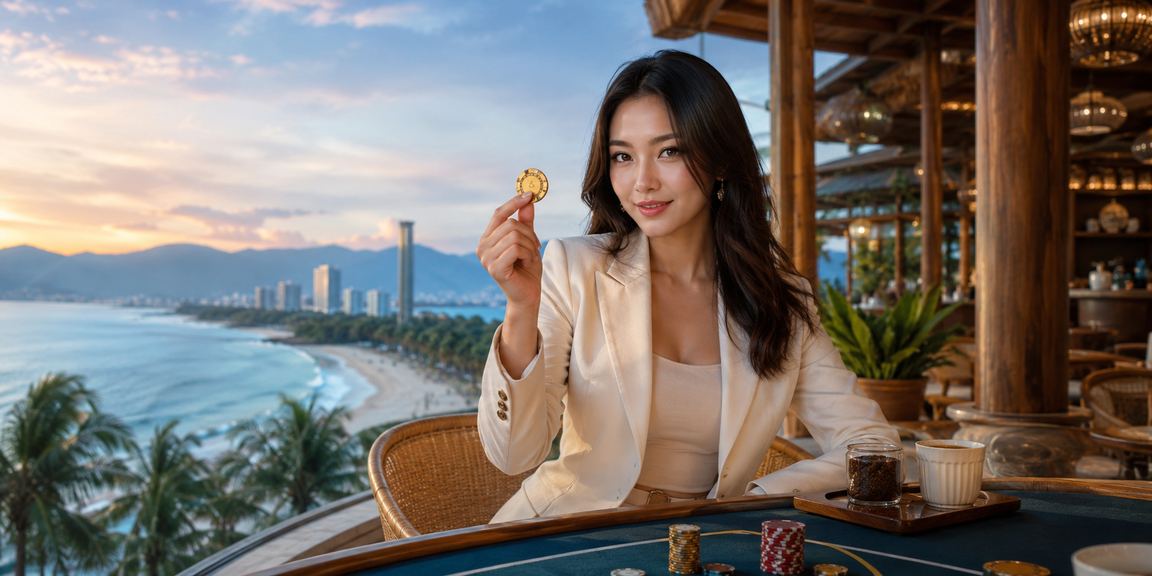 Người chơi bài tại Đà Nẵng thưởng thức cà phê và giải trí casino trong không gian ấm cúng
