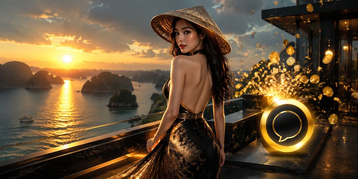Vịnh Hạ Long rực rỡ với không khí giải trí casino sôi động bên những chiếc nón lá truyền thống