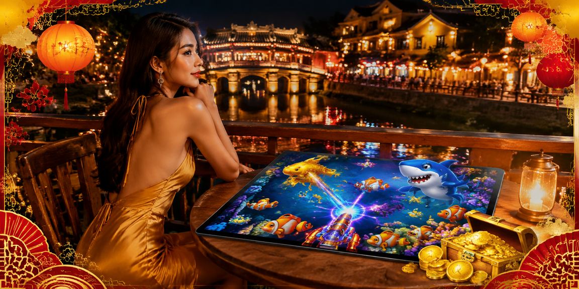 Người dùng tại Hội An theo dõi thể thao và đặt cược trực tuyến trong quán cà phê ven sông