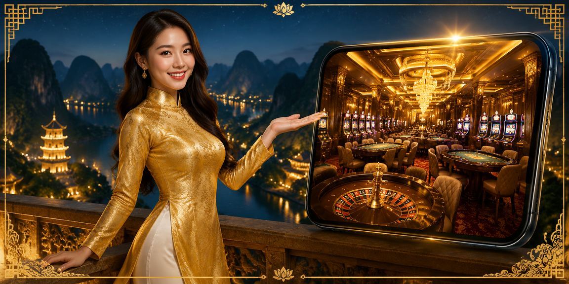 Người phụ nữ mặc áo dài tại Ninh Bình tìm hiểu ưu đãi VIP và bonus trên nền tảng sxqng